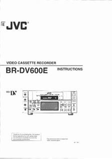 JVC BR DV 600 manual. Camera Instructions.